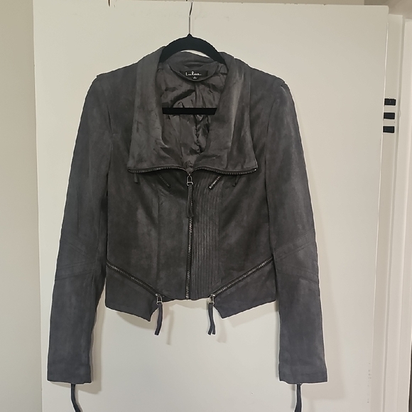 Lulu's Charcoal Leather Jacket - Picture 4 of 4